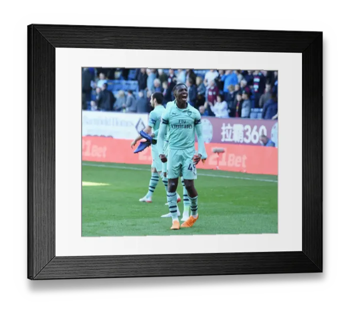 Framed Print : Eddie Nketiah's Hat-Trick: Arsenal's Exhilarating 3-2 Comeback Win Against Burnley (May 2019)