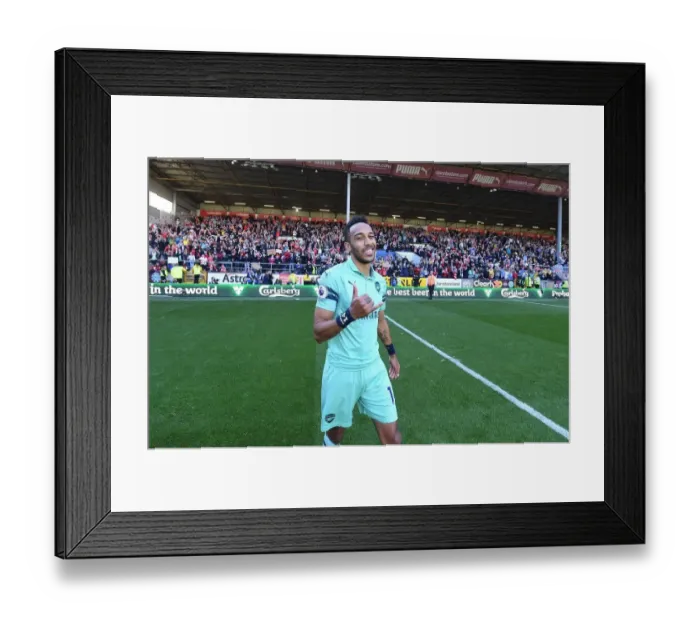 Framed Print : Arsenal's Aubameyang Reacts After Burnley Clash: 2018-19 Premier League Framed Print : Arsenal's Aubameyang Reacts After Burnley Clash: 2018-19 Premier League