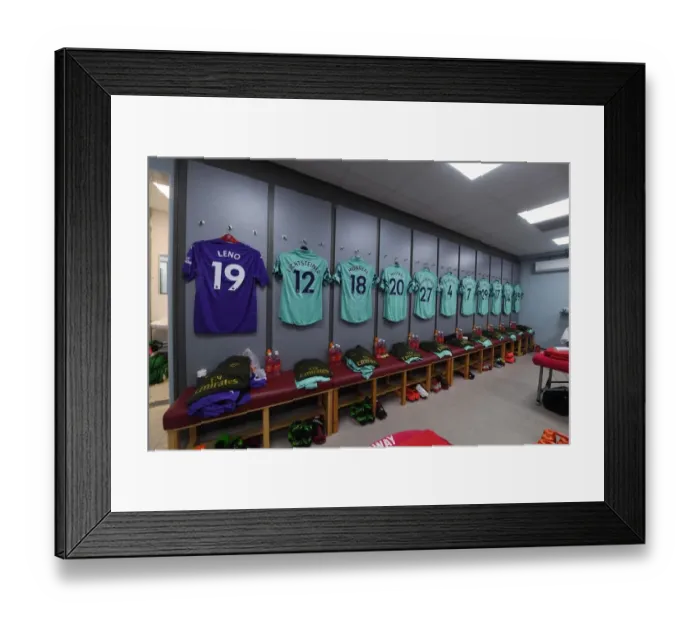 Framed Print : Arsenal's United Front: Pre-Match Huddle Against Burnley, Premier League 2018-19