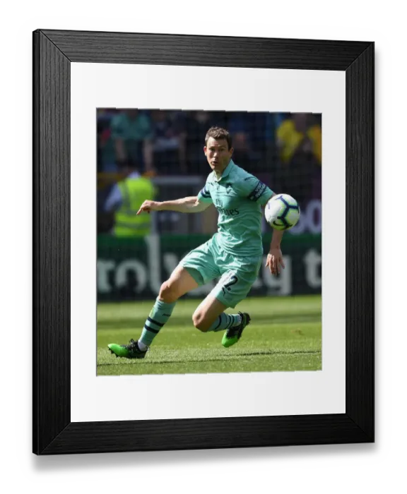 Framed Print : BURNLEY, ENGLAND - MAY 12: Stephan Lichtsteiner of Arsenal during the Premier League match between Burnley FC