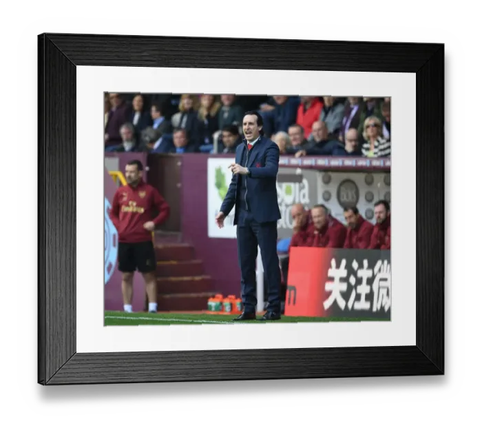 Framed Print : Unai Emery Leads Arsenal in Premier League Clash against Burnley