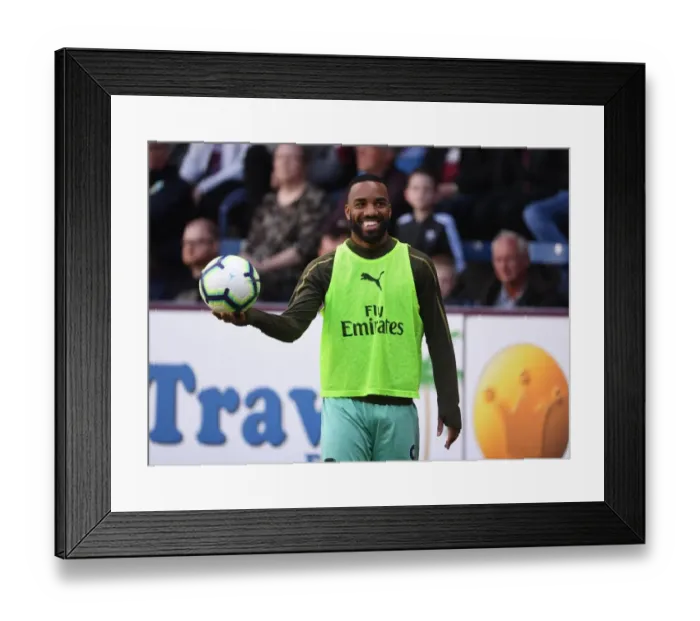 Framed Print : Alex Lacazette in Action: Burnley vs Arsenal, Premier League 2018-19