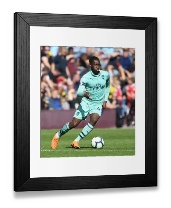 Framed Print : Arsenal's Eddie Nketiah in Action: Burnley vs. Arsenal (2018-19)