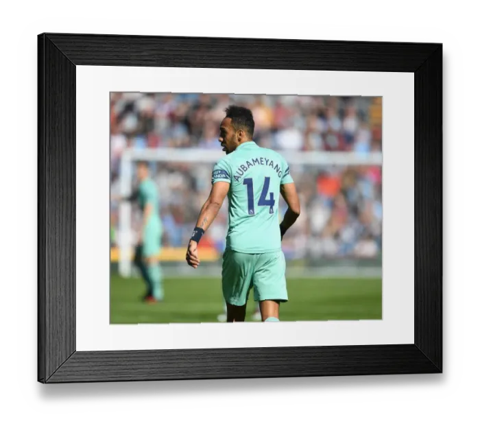 Framed Print : Aubameyang's Brilliance: Burnley vs. Arsenal, 2018-19 Premier League Framed Print : Aubameyang's Brilliance: Burnley vs. Arsenal, 2018-19 Premier League