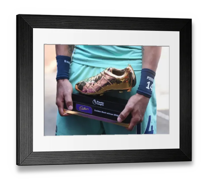 Framed Print : Arsenal's Aubameyang Claims Golden Boot after Securing Victory against Burnley