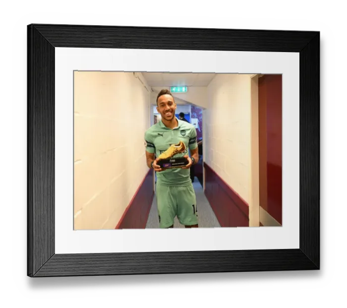 Framed Print : Arsenal's Aubameyang Claims 2018-19 Premier League Golden Boot at Burnley Framed Print : Arsenal's Aubameyang Claims 2018-19 Premier League Golden Boot at Burnley
