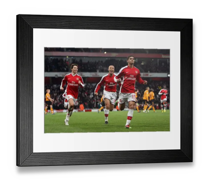 Framed Print : Denilson's Triumph: Arsenal's First Goal vs. Hull City (3:0)