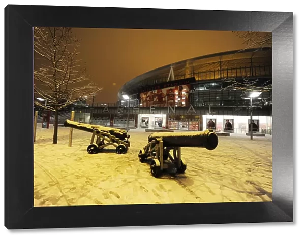 Winter at Emirates: Arsenal Football Club's Snowy Stadium, London (December 2009)