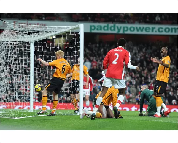 Eduardo taps the ball into an empty net to score the 2nd Arsenal goal. Arsenal 3