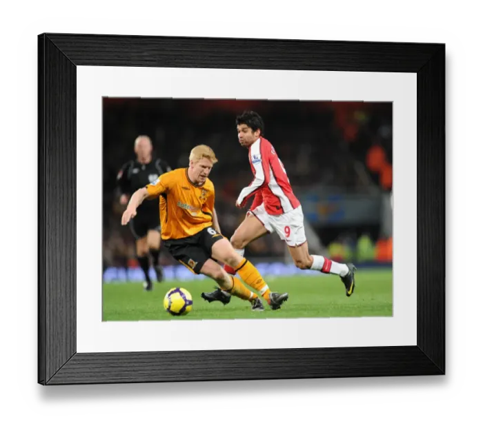 Framed Print : Arsenal's Eduardo Scores against Hull City: Arsenal 3-0, Barclays Premier League, Emirates Stadium, London, December 19, 2009