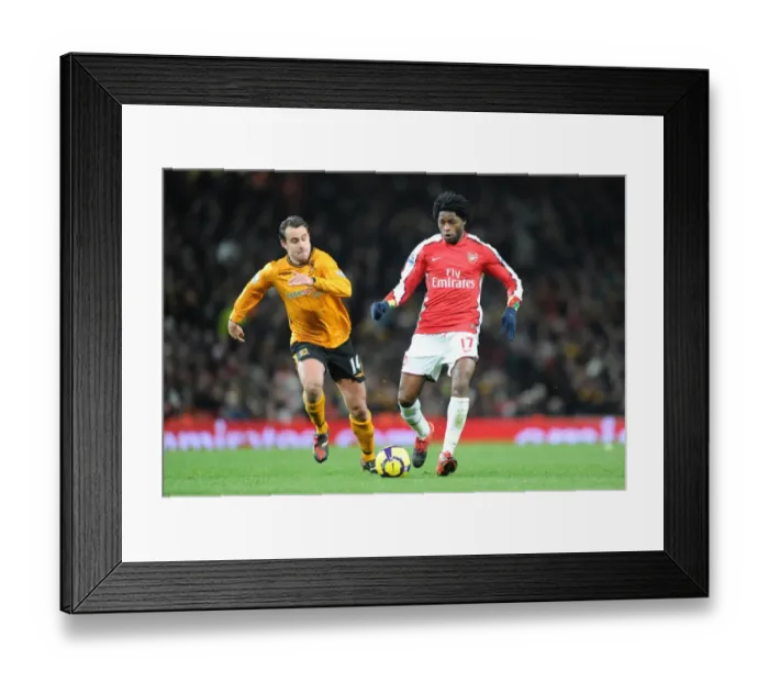 Framed Print : Alex Song (Arsenal) Richard Garcia (Hull). Arsenal 3: 0 Hull City, Barclays Premier league