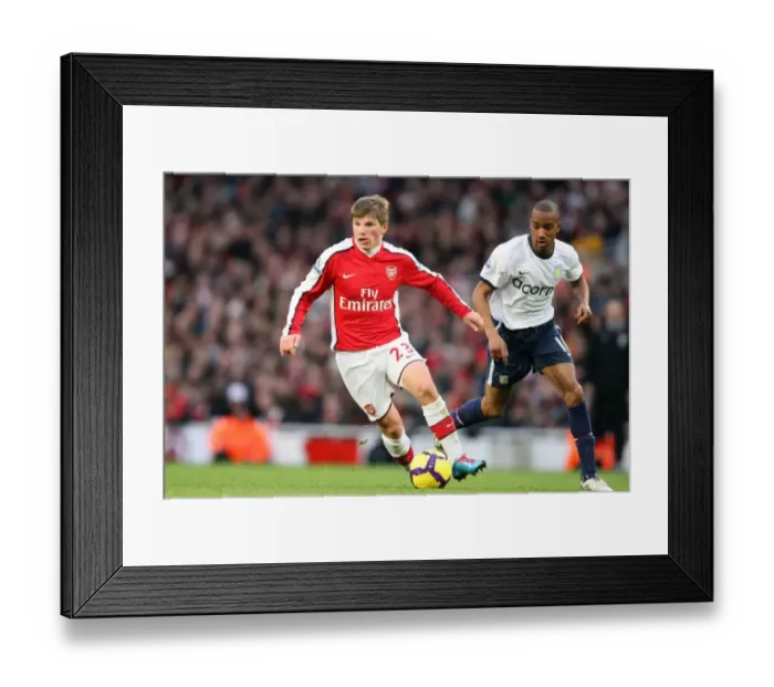 Framed Print : Andrey Arshavin (Arsenal) Fabian Delph (Villa). Arsenal 3: 0 Aston Villa Framed Print : Andrey Arshavin (Arsenal) Fabian Delph (Villa). Arsenal 3: 0 Aston Villa