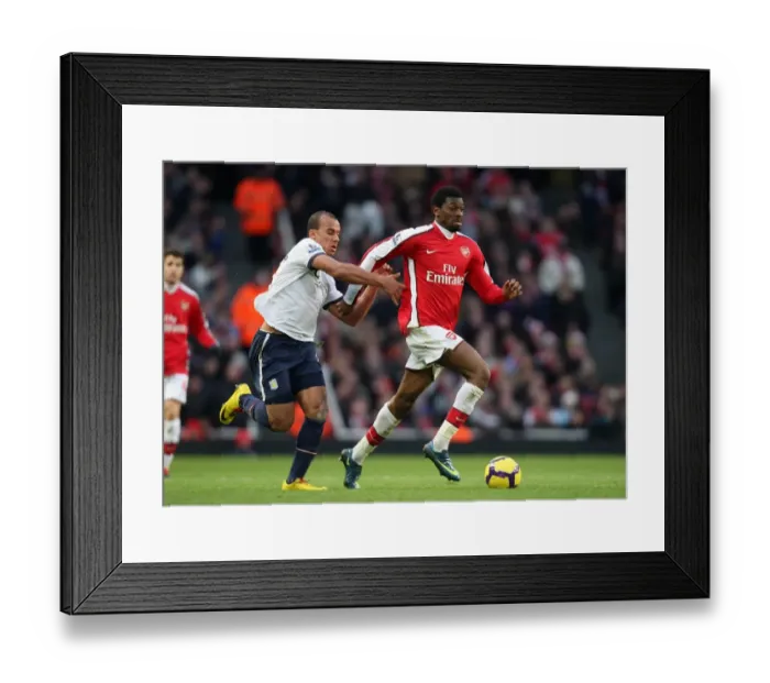 Framed Print : Abou Diaby (Arsenal) Gabriel Agbonlahor (Villa). Arsenal 3: 0 Aston Villa