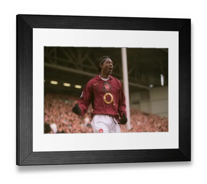 Framed Print : Adebayor's Brilliant Goal: Arsenal Crushes Fulham 4-0 in FA Premiership