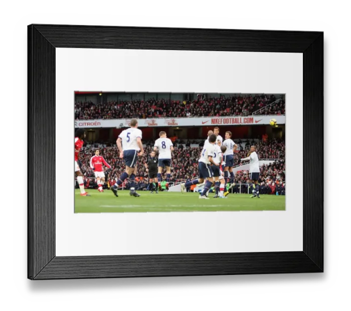 Framed Print : Cesc Fabregas's Epic Free-Kick: Arsenal's 1st Goal in 3:0 Victory over Aston Villa (December 27, 2009)