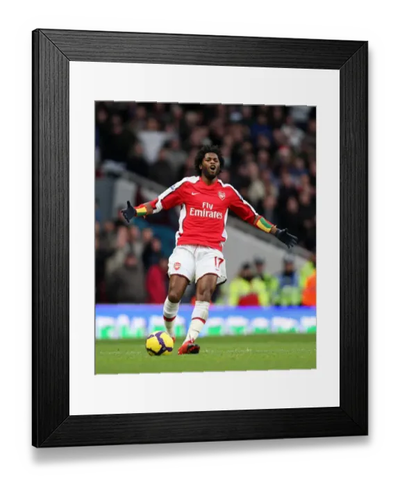 Framed Print : Alex Song's Triumph: Arsenal's 3-0 Victory over Aston Villa in the Barclays Premier League (December 27, 2009, Emirates Stadium) Framed Print : Alex Song's Triumph: Arsenal's 3-0 Victory over Aston Villa in the Barclays Premier League (December 27, 2009, Emirates Stadium)