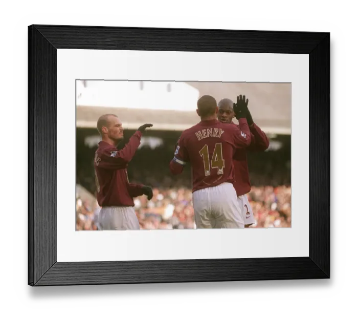 Framed Print : Thierry Henry celebrates scoring Arsenals 1st goal with Abou Diaby Framed Print : Thierry Henry celebrates scoring Arsenals 1st goal with Abou Diaby