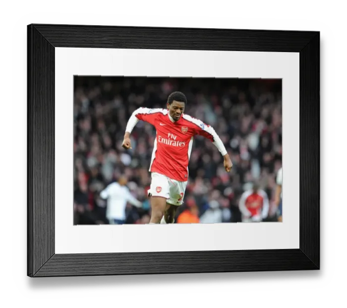 Framed Print : Abou Diaby celebrates scoring the 3rd Arsenal goal. Arsenal 3: 0 Aston Villa Framed Print : Abou Diaby celebrates scoring the 3rd Arsenal goal. Arsenal 3: 0 Aston Villa