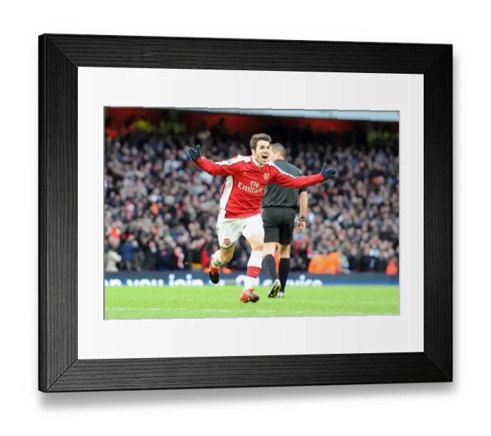 Framed Print : Cesc Fabregas Scores First Arsenal Goal in 3:0 Victory over Aston Villa, Barclays Premier League, Emirates Stadium, 2009 Framed Print : Cesc Fabregas Scores First Arsenal Goal in 3:0 Victory over Aston Villa, Barclays Premier League, Emirates Stadium, 2009