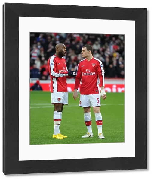 William Gallas and Thomas Vermaelen (Arsenal). Arsenal 3: 0 Aston Villa