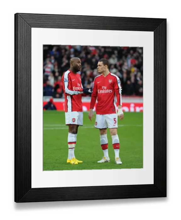 Framed Print : William Gallas and Thomas Vermaelen (Arsenal). Arsenal 3: 0 Aston Villa Framed Print : William Gallas and Thomas Vermaelen (Arsenal). Arsenal 3: 0 Aston Villa