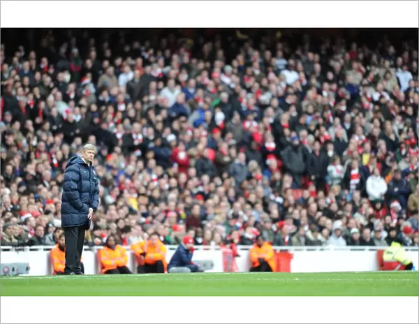 Arsenal manager Arsene Wenger. Arsenal 3: 0 Aston Villa, Barclays Premier League