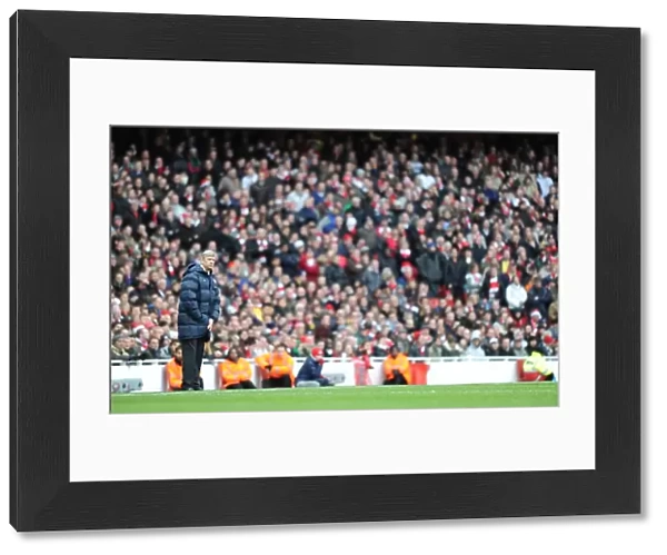 Arsenal manager Arsene Wenger. Arsenal 3: 0 Aston Villa, Barclays Premier League