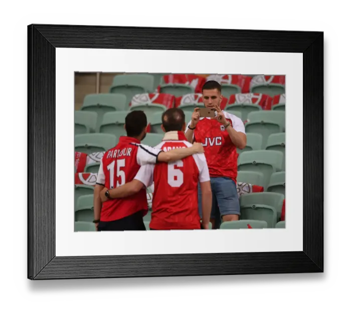 Framed Print : Arsenal Fans United: The Europa League Showdown Against Chelsea in Baku