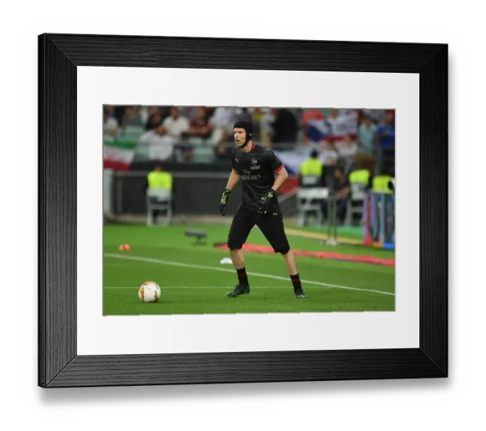Framed Print : Arsenal's Petr Cech Prepares for Europa League Showdown Against Chelsea Framed Print : Arsenal's Petr Cech Prepares for Europa League Showdown Against Chelsea