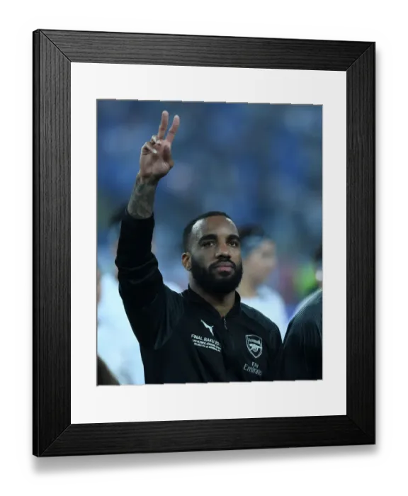 Framed Print : Alexandre Lacazette: Arsenal's Focused Star Ahead of Europa League Final Against Chelsea in Baku Framed Print : Alexandre Lacazette: Arsenal's Focused Star Ahead of Europa League Final Against Chelsea in Baku