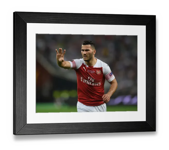 Framed Print : Arsenal's Sead Kolasinac in UEFA Europa League Final Against Chelsea, Baku 2019