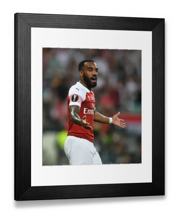 Framed Print : Alexandre Lacazette at the 2019 Europa League Final: Arsenal vs. Chelsea in Baku Framed Print : Alexandre Lacazette at the 2019 Europa League Final: Arsenal vs. Chelsea in Baku