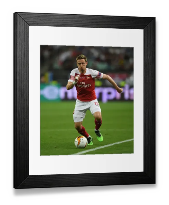 Framed Print : Arsenal's Nacho Monreal in UEFA Europa League Final Against Chelsea, Baku 2019