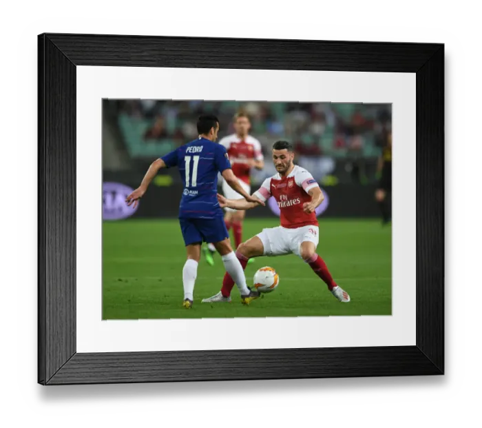 Framed Print : Arsenal vs. Chelsea Showdown: Kolasinac's Closing Moment at the Europa League Final in Baku Framed Print : Arsenal vs. Chelsea Showdown: Kolasinac's Closing Moment at the Europa League Final in Baku