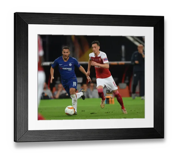 Framed Print : Arsenal's Mesut Ozil vs. Chelsea's Eden Hazard: UEFA Europa League Final Showdown in Baku Framed Print : Arsenal's Mesut Ozil vs. Chelsea's Eden Hazard: UEFA Europa League Final Showdown in Baku