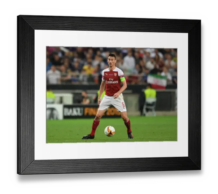 Framed Print : Arsenal's Laurent Koscielny in the Europa League Showdown Against Chelsea in Baku