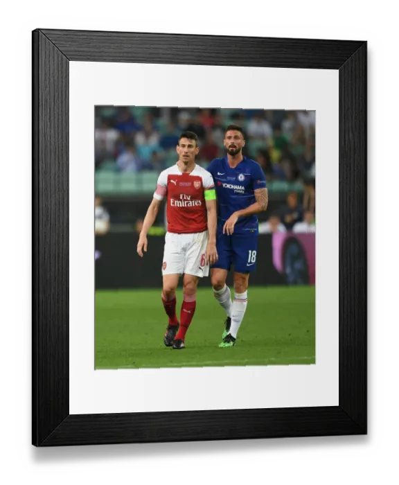 Framed Print : Arsenal vs. Chelsea Showdown: A Europa League Final Clash of Ex-Teammates Koscielny and Giroud Framed Print : Arsenal vs. Chelsea Showdown: A Europa League Final Clash of Ex-Teammates Koscielny and Giroud