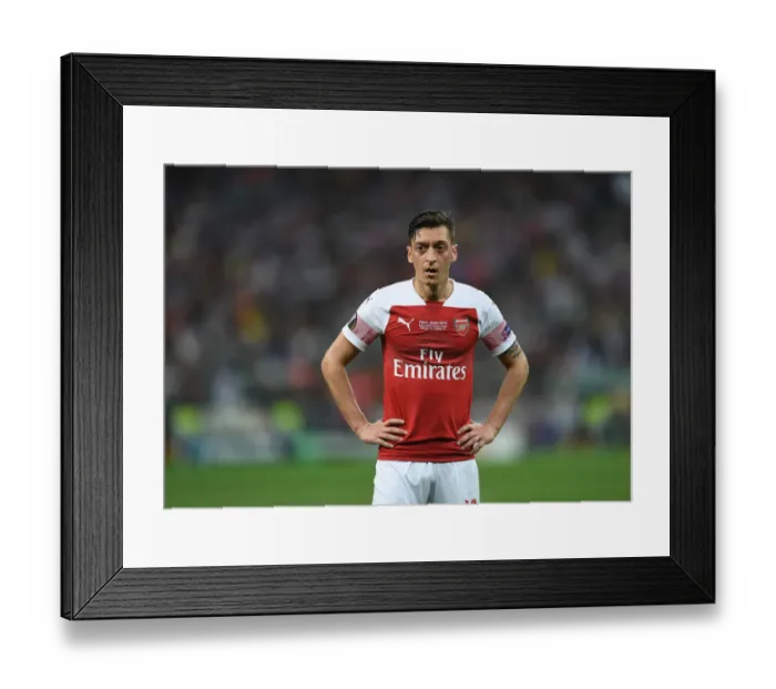 Framed Print : Arsenal's Mesut Ozil in Action at the Europa League Final Against Chelsea, Baku 2019