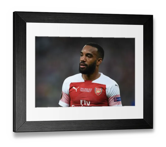 Framed Print : Alexandre Lacazette at the 2019 Europa League Final: Arsenal vs. Chelsea in Baku Framed Print : Alexandre Lacazette at the 2019 Europa League Final: Arsenal vs. Chelsea in Baku