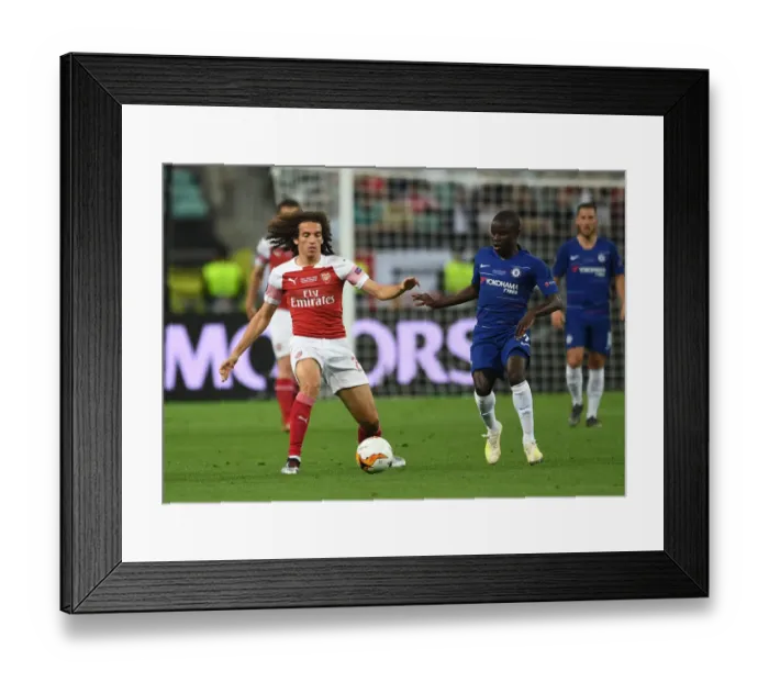 Framed Print : Arsenal vs. Chelsea: Europa League Final Showdown in Baku - Guendouzi vs. Kante