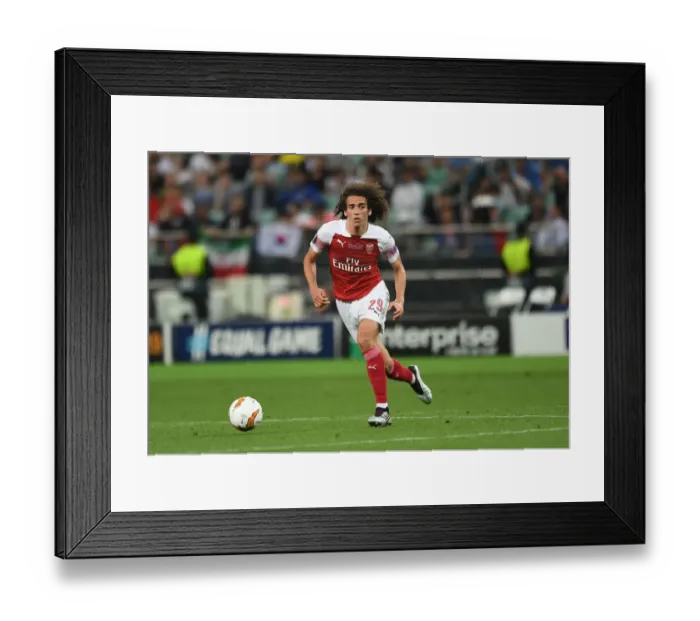 Framed Print : Arsenal's Matteo Guendouzi in UEFA Europa League Final Against Chelsea (Baku 2019)
