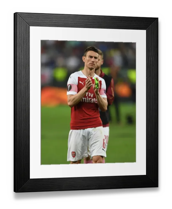 Framed Print : Arsenal's Laurent Koscielny Celebrates Europa League Final Victory over Chelsea in Baku Framed Print : Arsenal's Laurent Koscielny Celebrates Europa League Final Victory over Chelsea in Baku