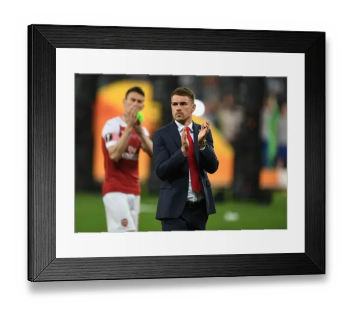 Framed Print : Arsenal's Aaron Ramsey Celebrates Europa League Final Victory Over Chelsea in Baku Framed Print : Arsenal's Aaron Ramsey Celebrates Europa League Final Victory Over Chelsea in Baku