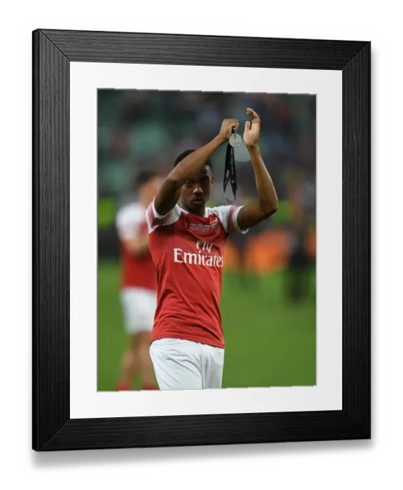 Framed Print : Arsenal's Joe Willock Celebrates Europa League Final Victory Over Chelsea in Baku