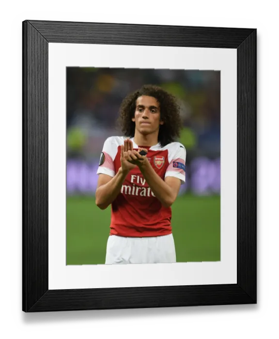 Framed Print : Arsenal's Matteo Guendouzi Celebrates at Europa League Final Against Chelsea, Baku 2019