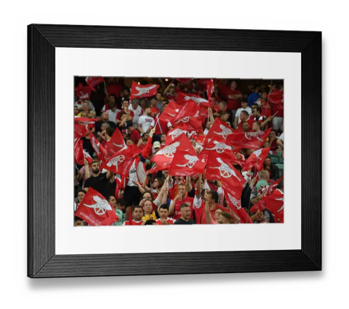 Framed Print : Arsenal Fans Unite: Europa League Final Showdown Against Chelsea in Baku Framed Print : Arsenal Fans Unite: Europa League Final Showdown Against Chelsea in Baku