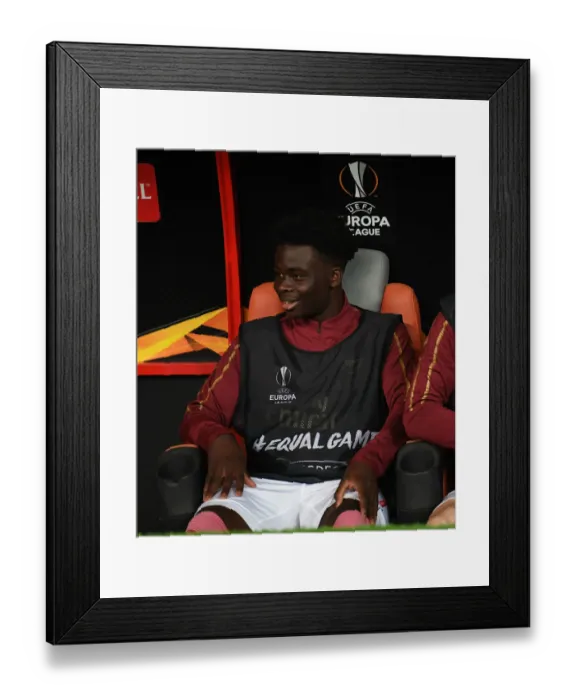 Framed Print : Bukayo Saka: Arsenal's Young Gun Ready for Europa League Showdown Against Chelsea