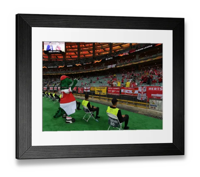 Framed Print : Gunnersaurus at the Europa League Final: Arsenal vs. Chelsea, Baku 2019 Framed Print : Gunnersaurus at the Europa League Final: Arsenal vs. Chelsea, Baku 2019
