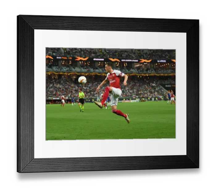 Framed Print : Arsenal's Mesut Ozil in Action at the Europa League Final Against Chelsea, Baku 2019