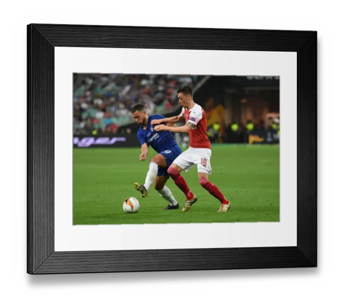 Framed Print : Arsenal vs. Chelsea - Europa League Final Showdown: Ozil vs. Hazard in Baku Framed Print : Arsenal vs. Chelsea - Europa League Final Showdown: Ozil vs. Hazard in Baku